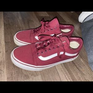 Maroon colored Vans, size 8.5 woman